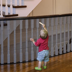 JIFTOK Stairway Net closeup demonstrates tear-resistant mesh for reliable stair safety.
