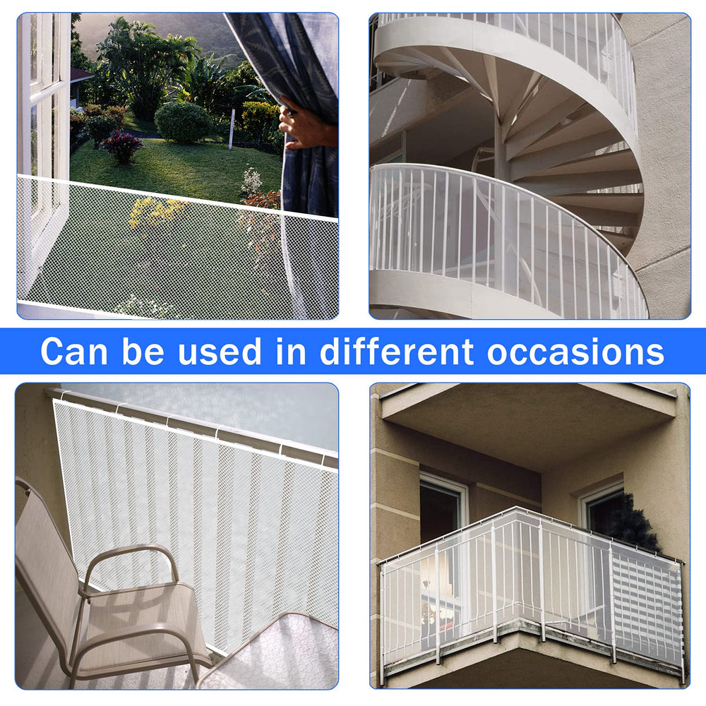 JIFTOK Stairway Net honeycomb design preserves visibility while shielding from falls.