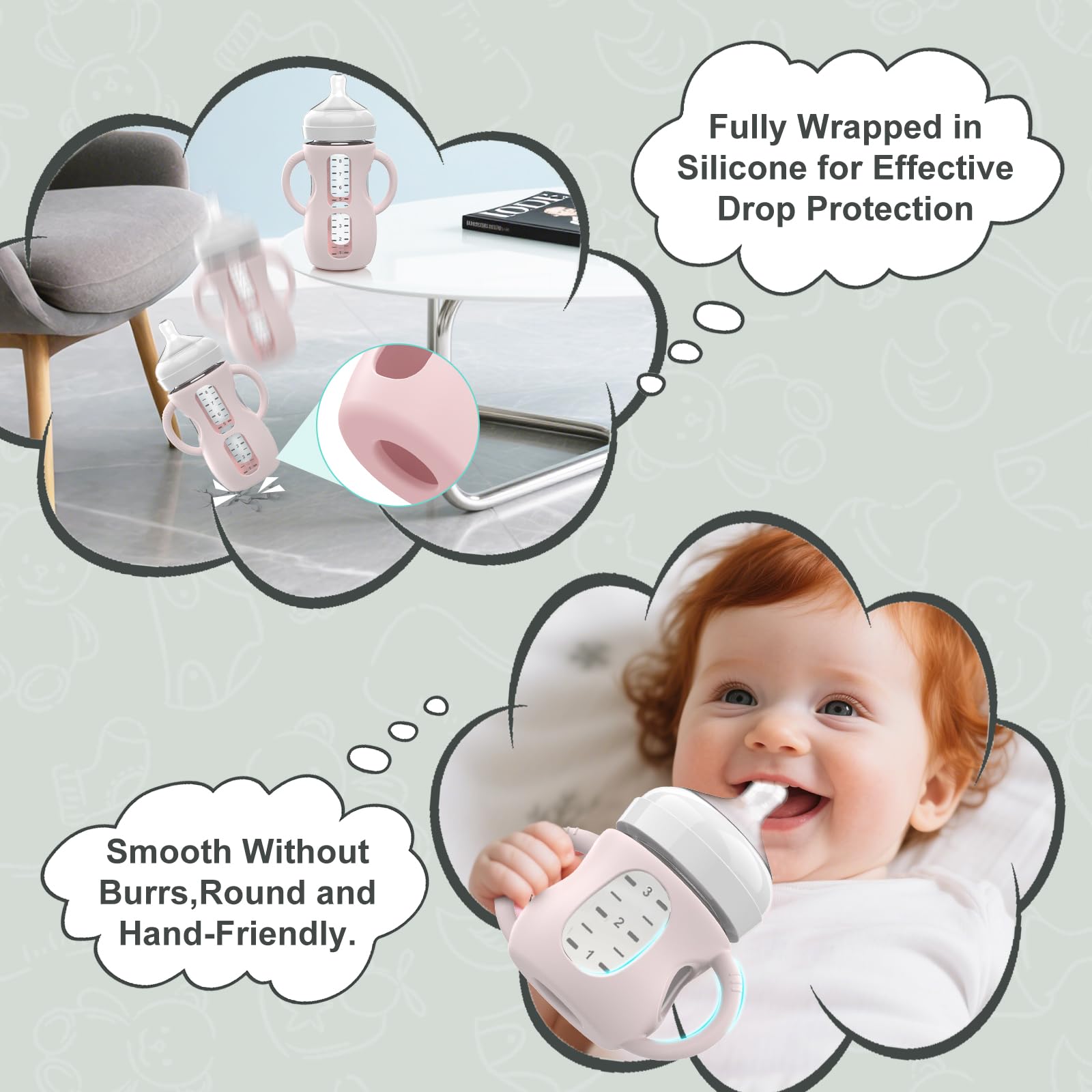 Jifvrnk silicone sleeve is dishwasher-safe for easy cleanup.