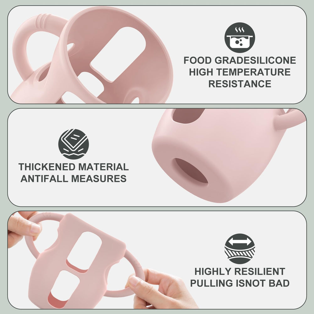 Jifvrnk food-grade silicone sleeve protects glass bottles from bumps.