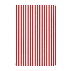 Jihqo red white stripes crib sheet close-up shows snug fit and breathable comfort.