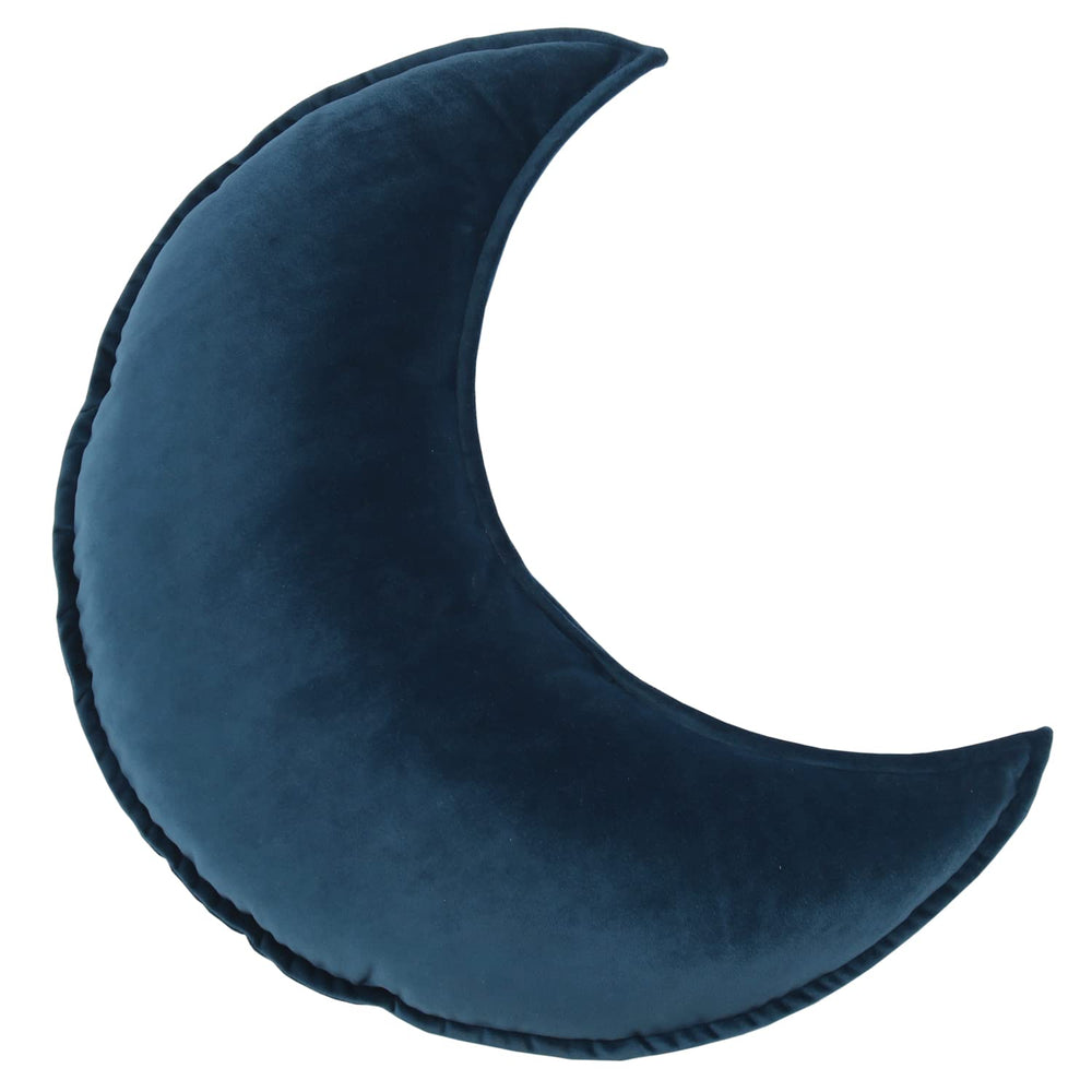 JIKAL star moon teal pillow side view supports cozy reading time
