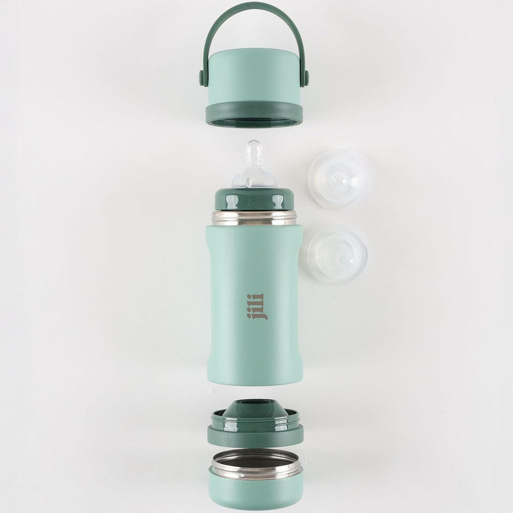 Jili All-in-One Bottle travel-ready design supports on-the-go parents.