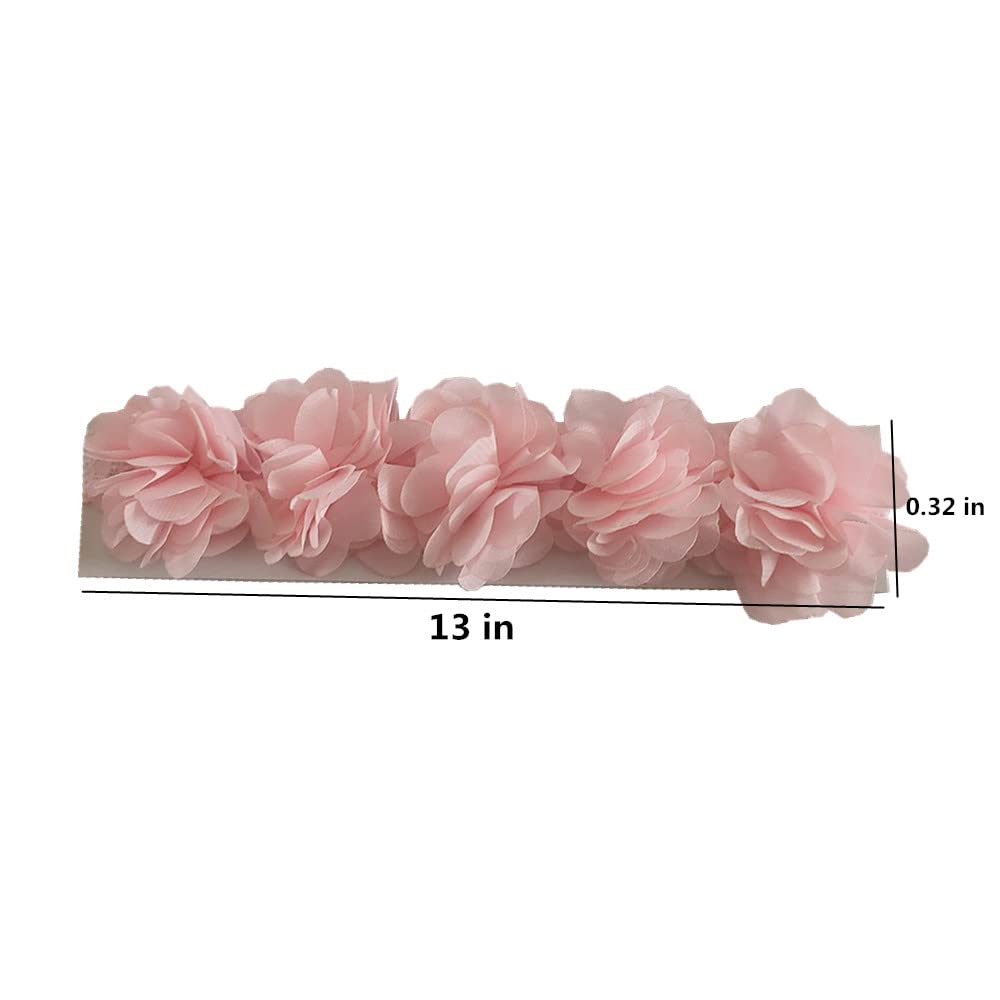 Jilukibo lace headband demonstrates gentle stretch for secure, comfortable wear.
