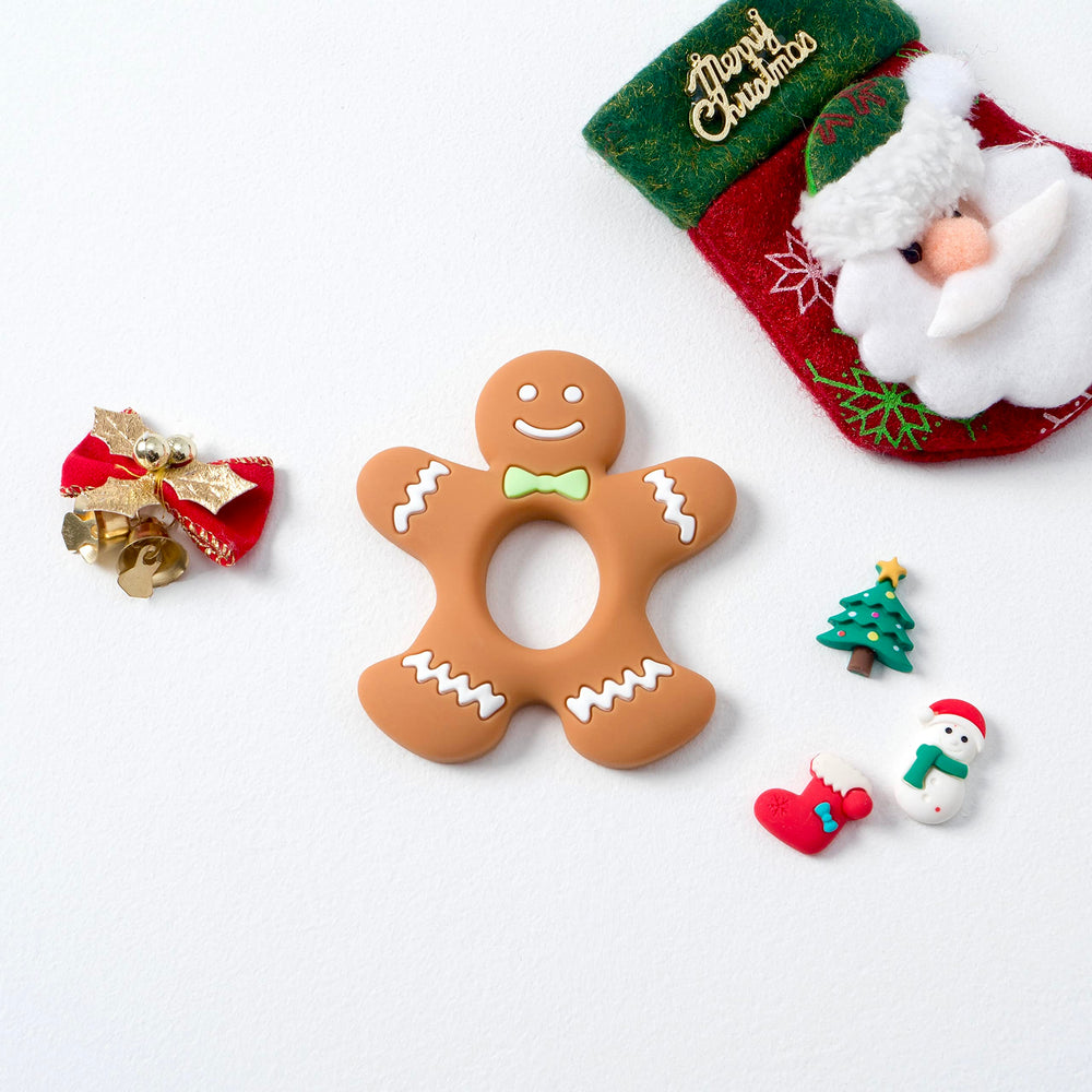 Jimibaby gift-ready teether packaging suitable for baby showers or holidays.