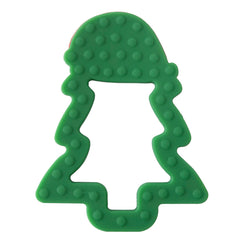 Jimibaby silicone teether side angle demonstrates easy grasp for tiny hands.