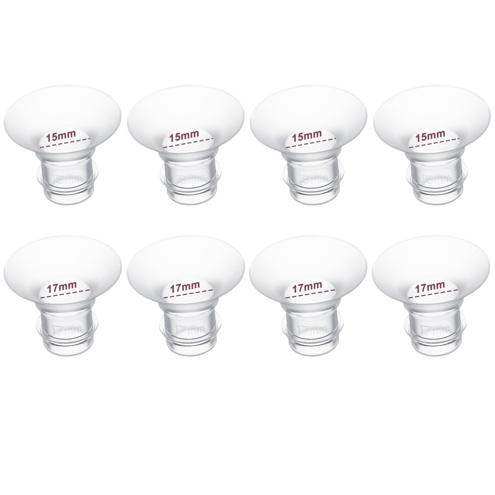JIMOWANG flange insert 15mm and 17mm pack offers adjustable size for comfortable pumping