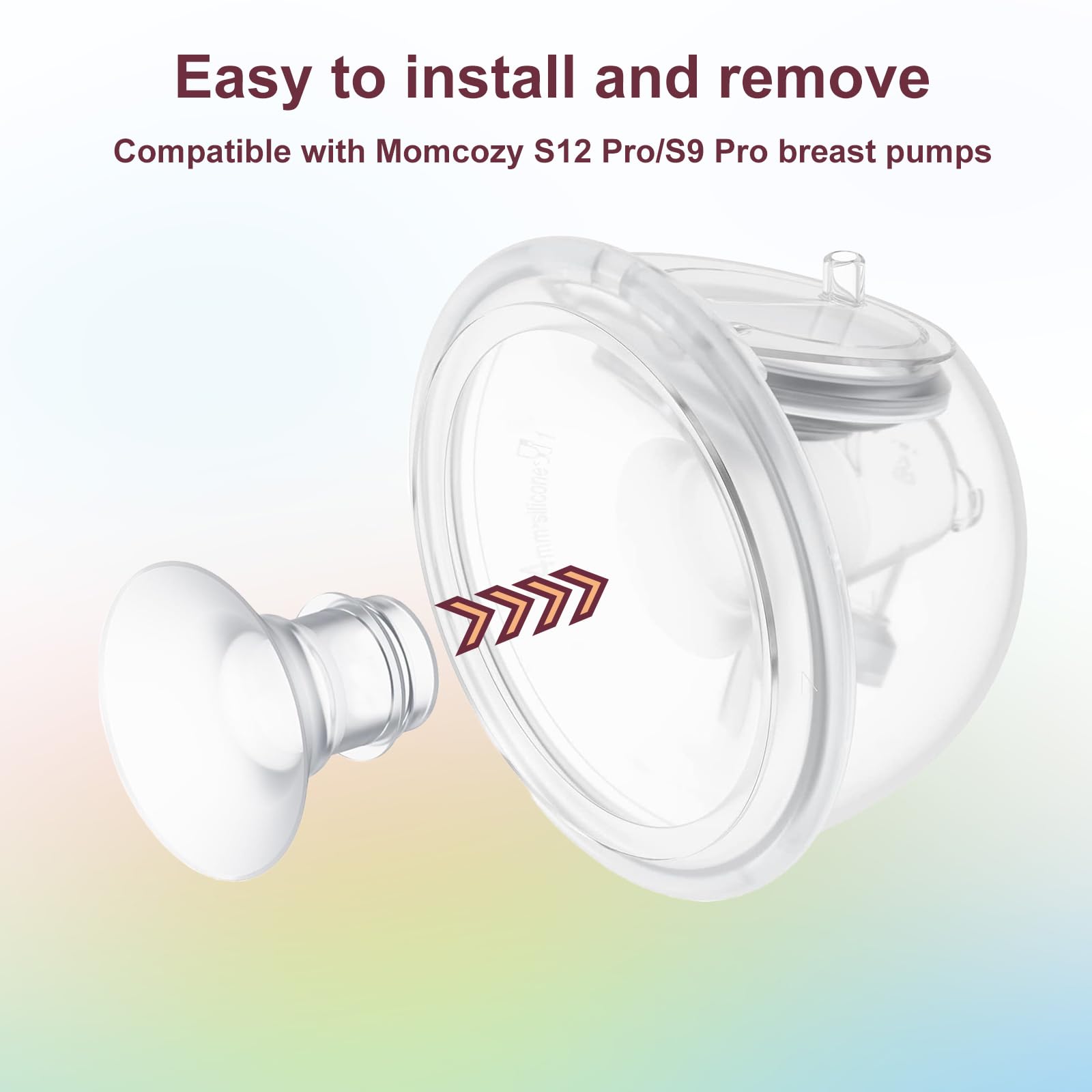 JIMOWANG BPA-free silicone flange insert ensures safe everyday use