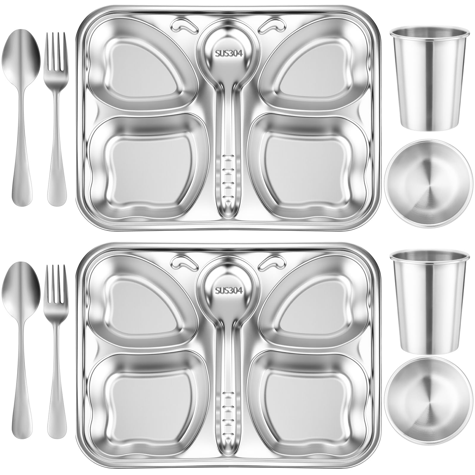 Jinei butterfly plates set with kid friendly design to encourage meals