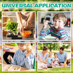 Jinei wheat-straw fork close-up, durable utensil with ergonomic grip for daily lunches.