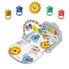 JING SHOW BUSSINESS piano-keys-play-mat — invites early auditory exploration during tummy time.