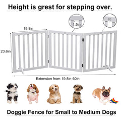 JINHYUMY dog gate closeup highlights smooth wood finish and sturdy construction