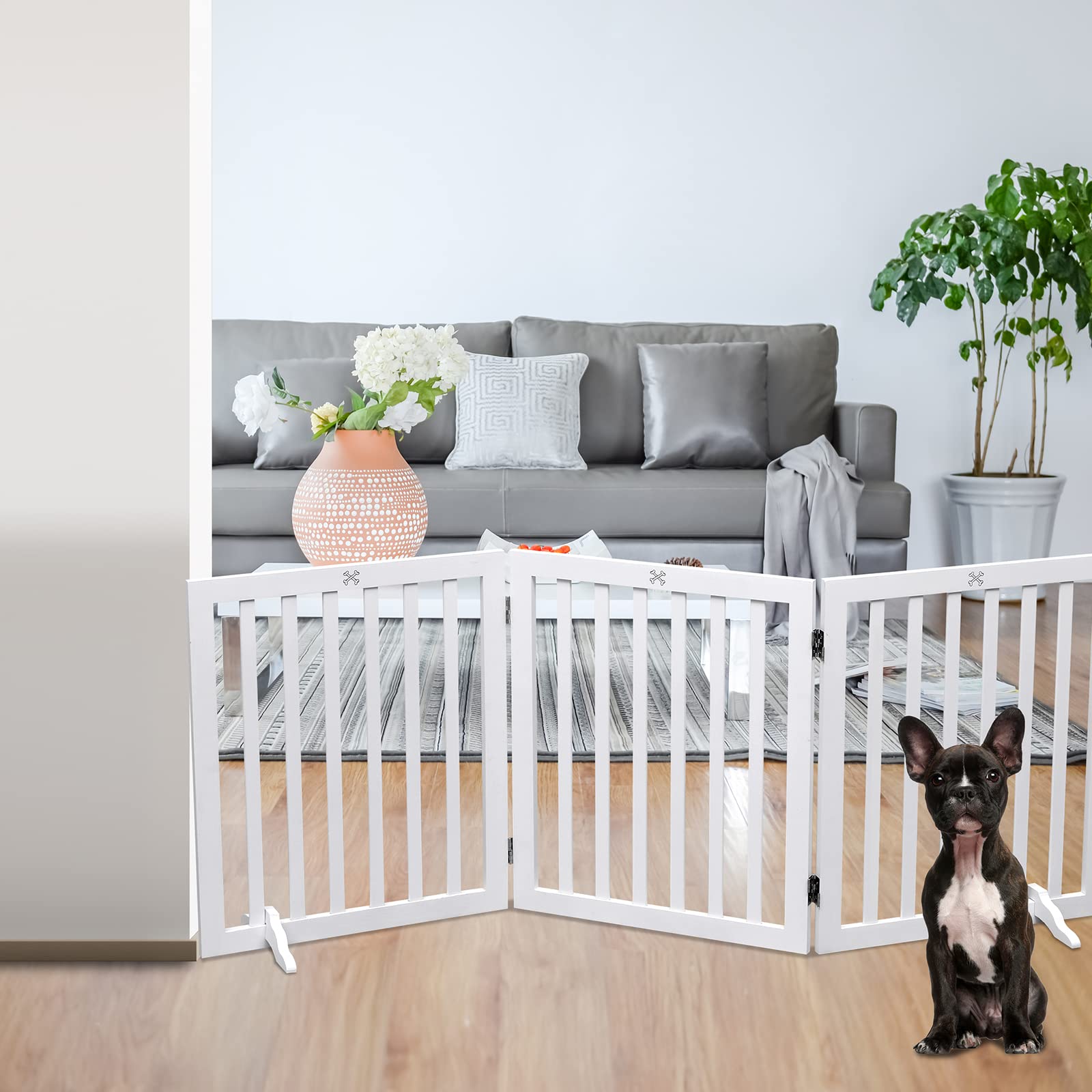 JINHYUMY gate in living room shows stylish white wood blend