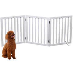 JINHYUMY dog gate wooden panel opened in doorway for easy room restriction
