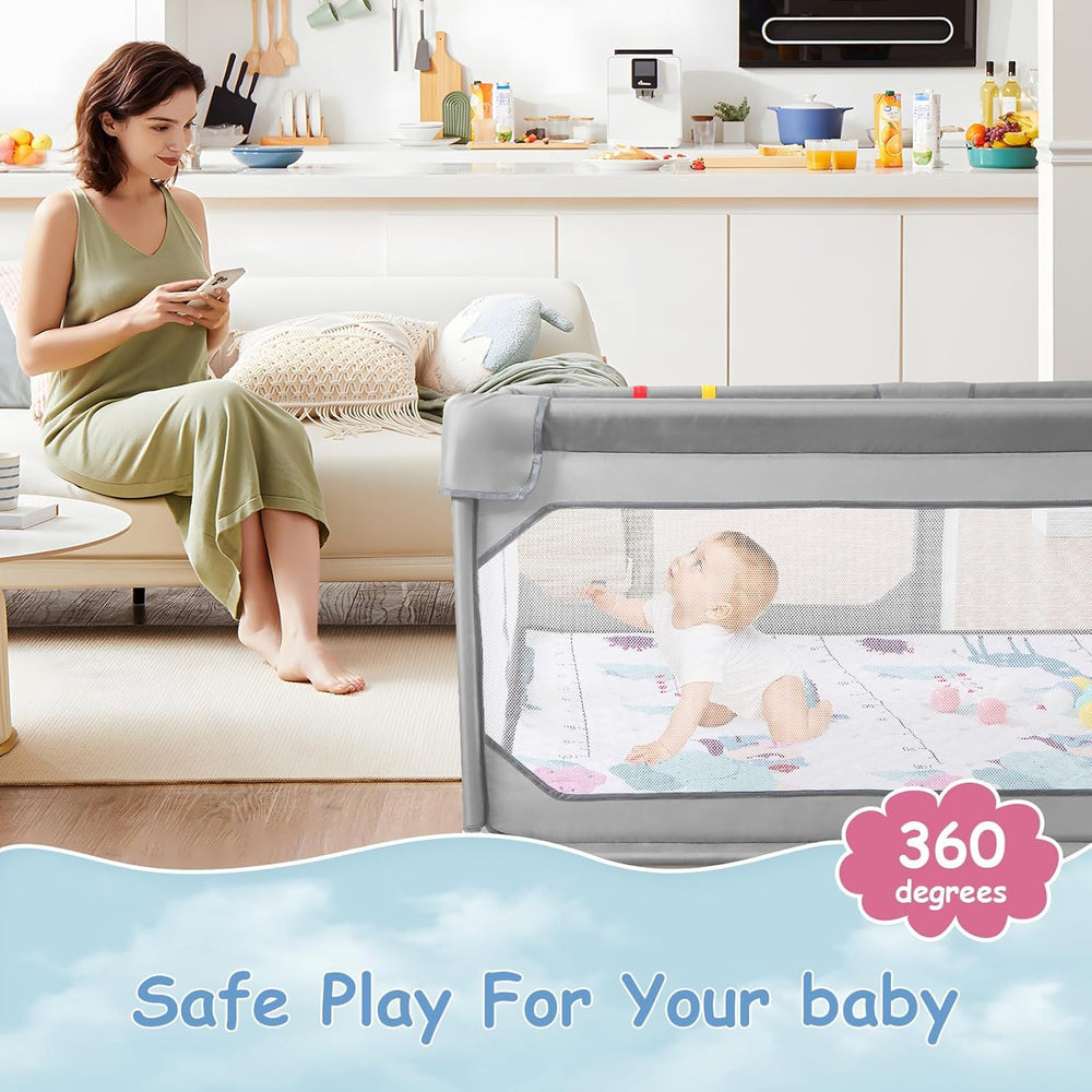 JINXIA baby playpen carry bag and assembly for quick storage and setup