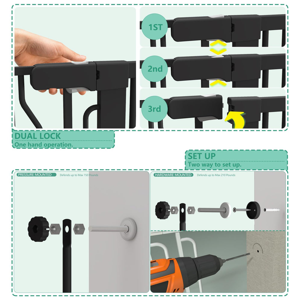 Jiprlak cat gate in use at doorway or kitchen forms a safe barrier