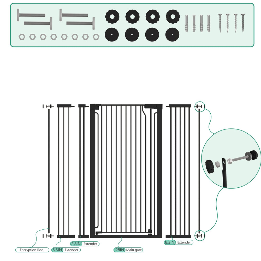 Jiprlak extensions 5.5 and 8.26 inches widen to fit doorways