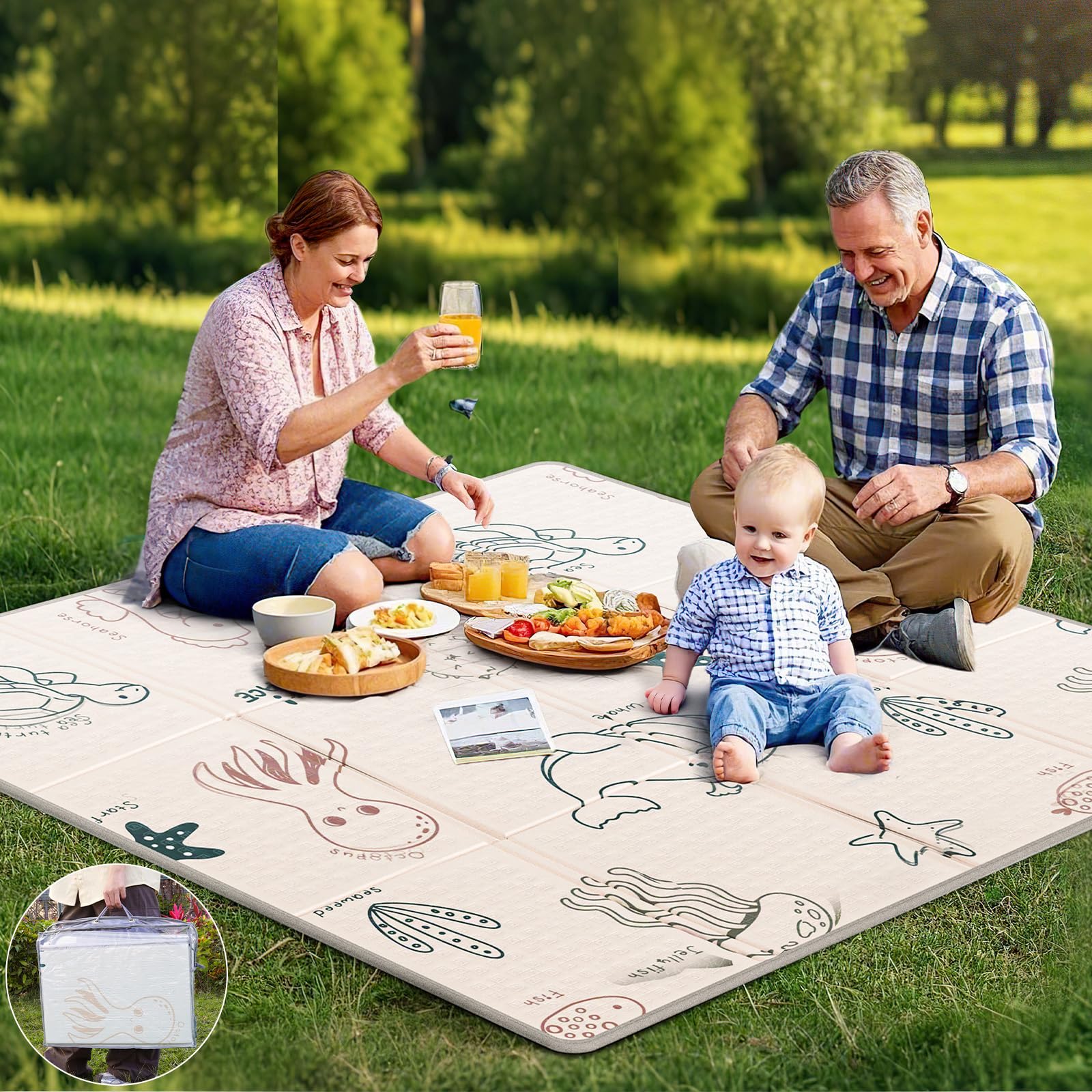 jiqiheyi 59x59 BPA-free safety mat for kids' play