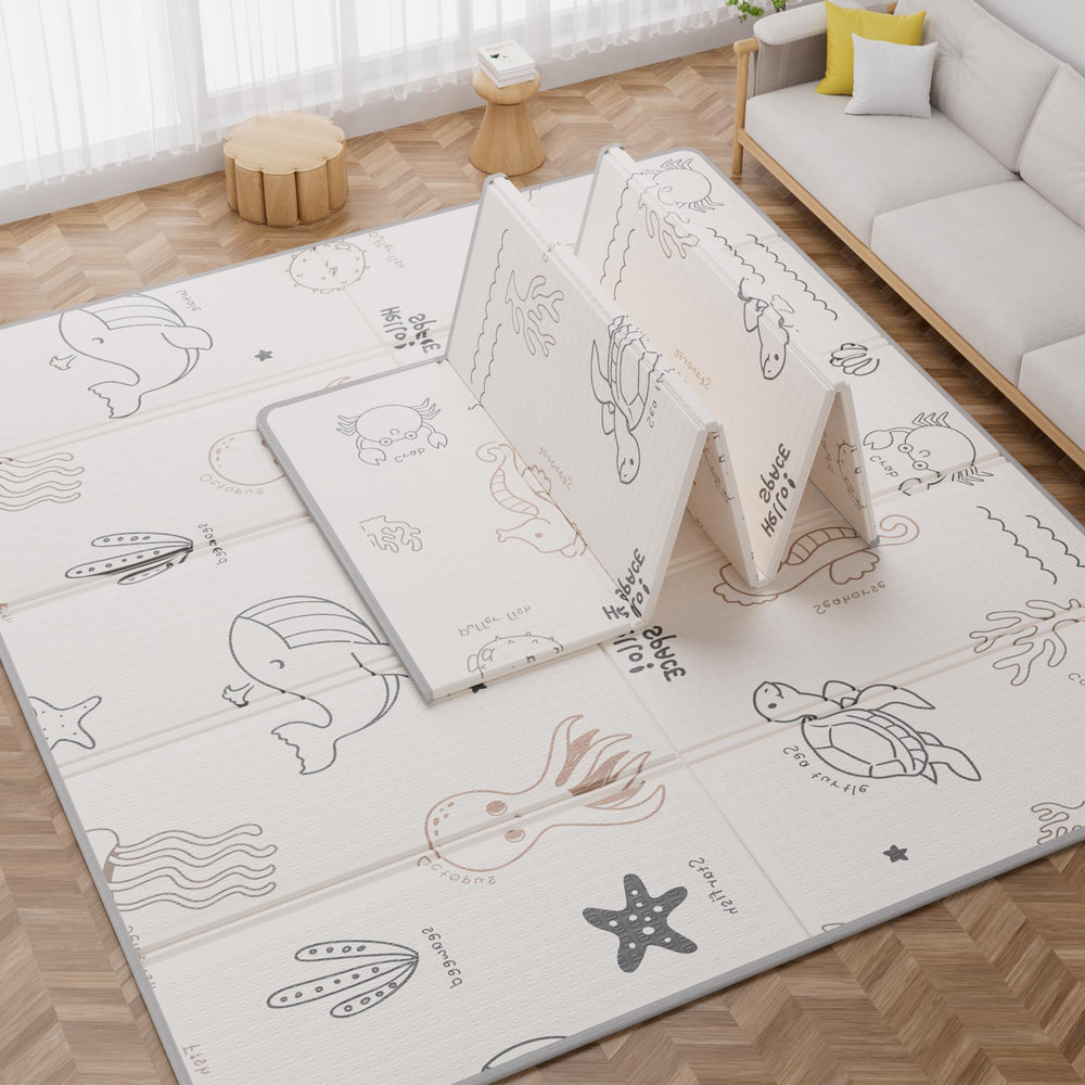 JIQIHEYI multipurpose mat doubles as parent yoga or floor space.