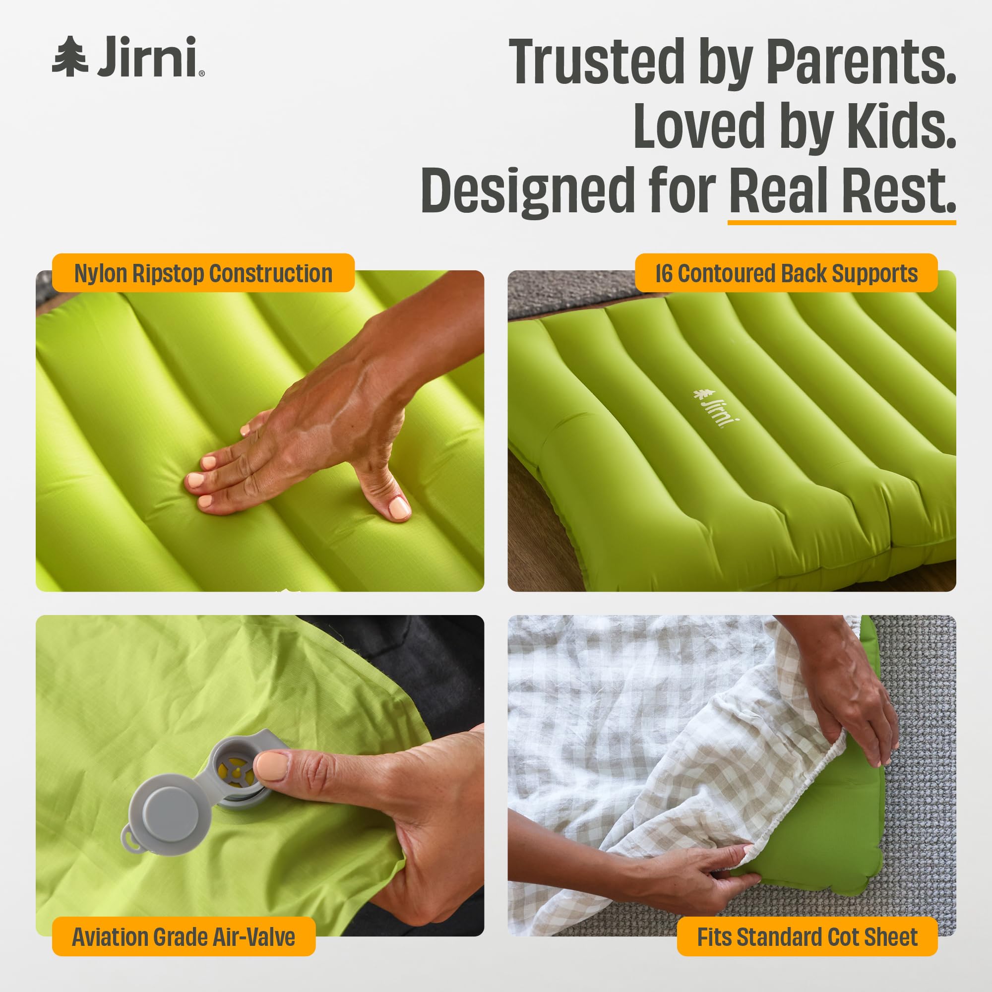 Jirni Premium Toddler Travel Bed is lightweight and highly portable.