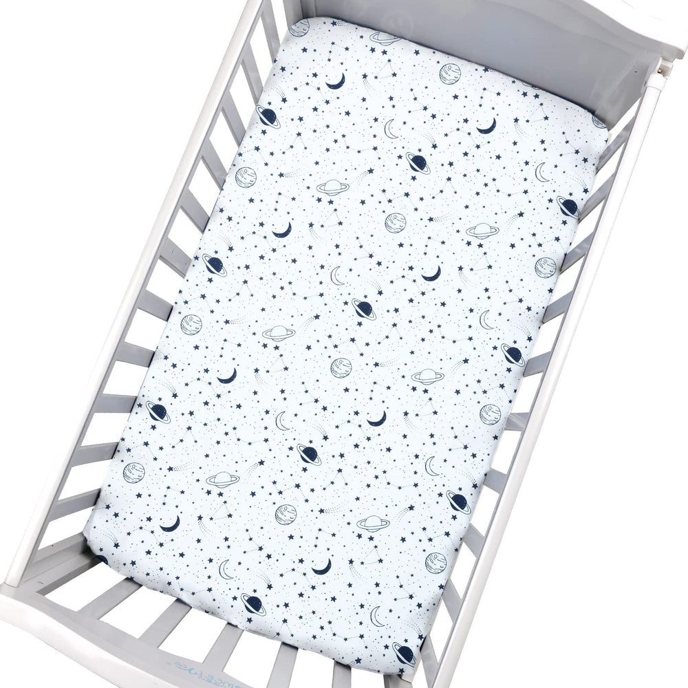 JISEN baby crib sheet soft polyester closeup emphasizes durability and safety