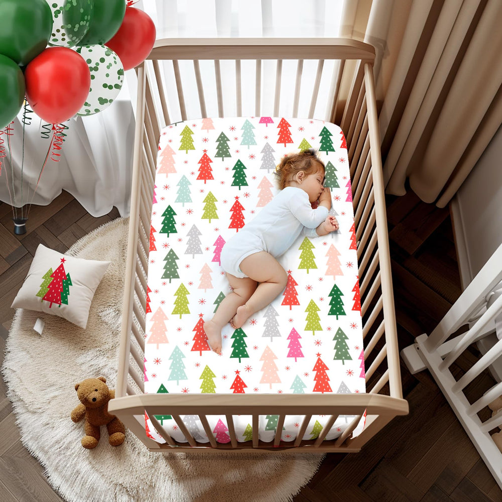 JISEN Christmas crib sheet makes a charming gift for new parents during holidays.