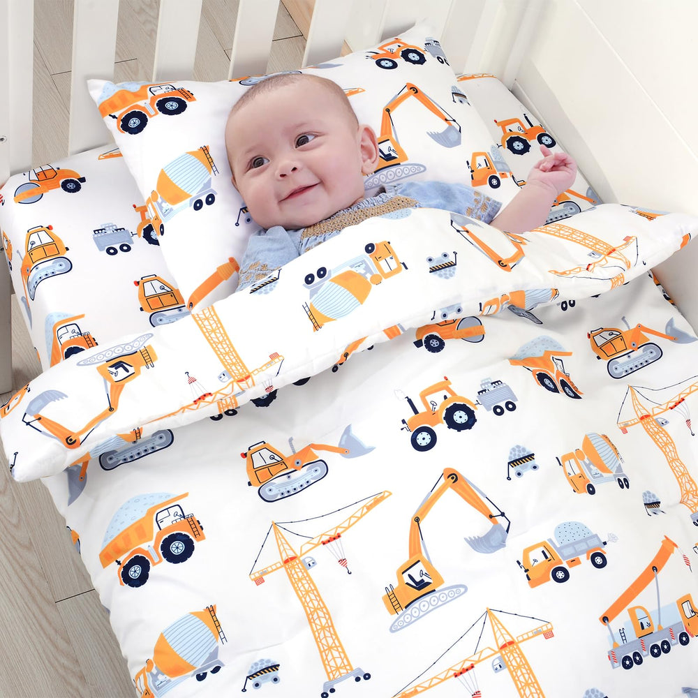 JISEN crib bedding easy care machine washable for busy parents