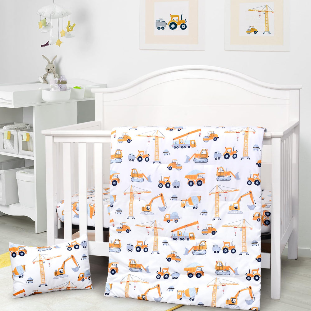 JISEN crib bedding soft comforter for a cozy, breathable sleep surface