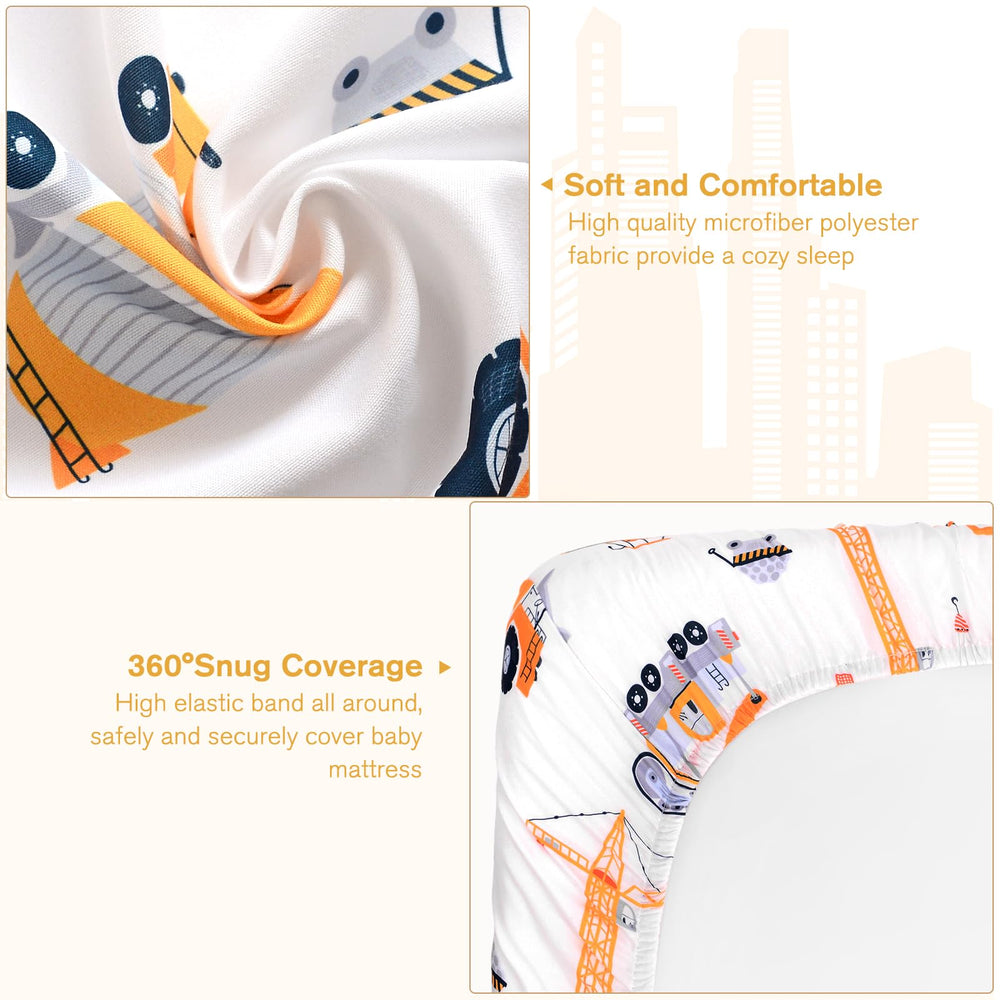JISEN crib sheet packaging looks gift-ready for baby shower.