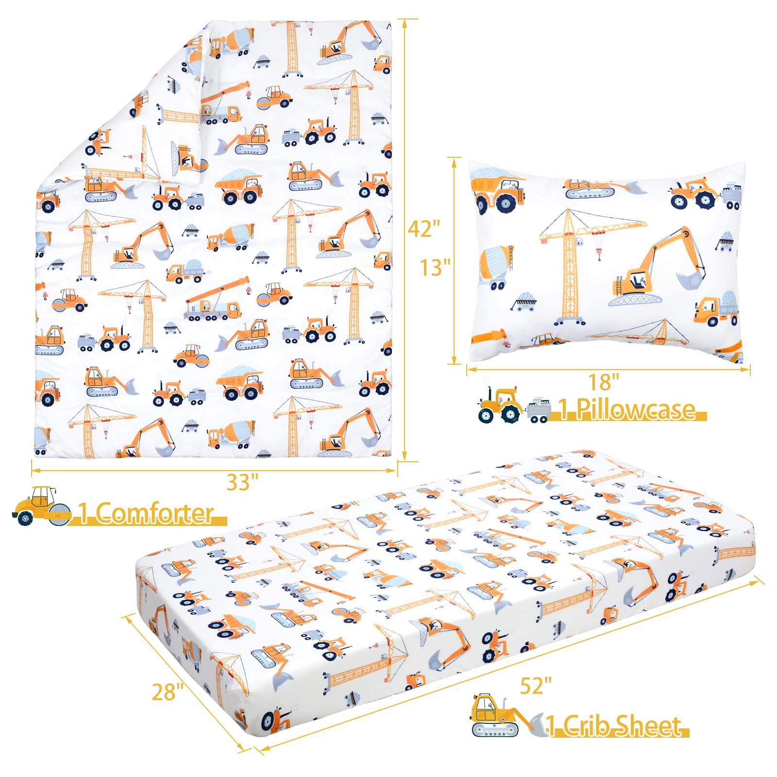 JISEN toddler pillowcase 13x18 for easy nap time and pillow comfort