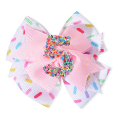 Jissoo hair clip confetti ice cream pink with twinkling detail for birthday photos