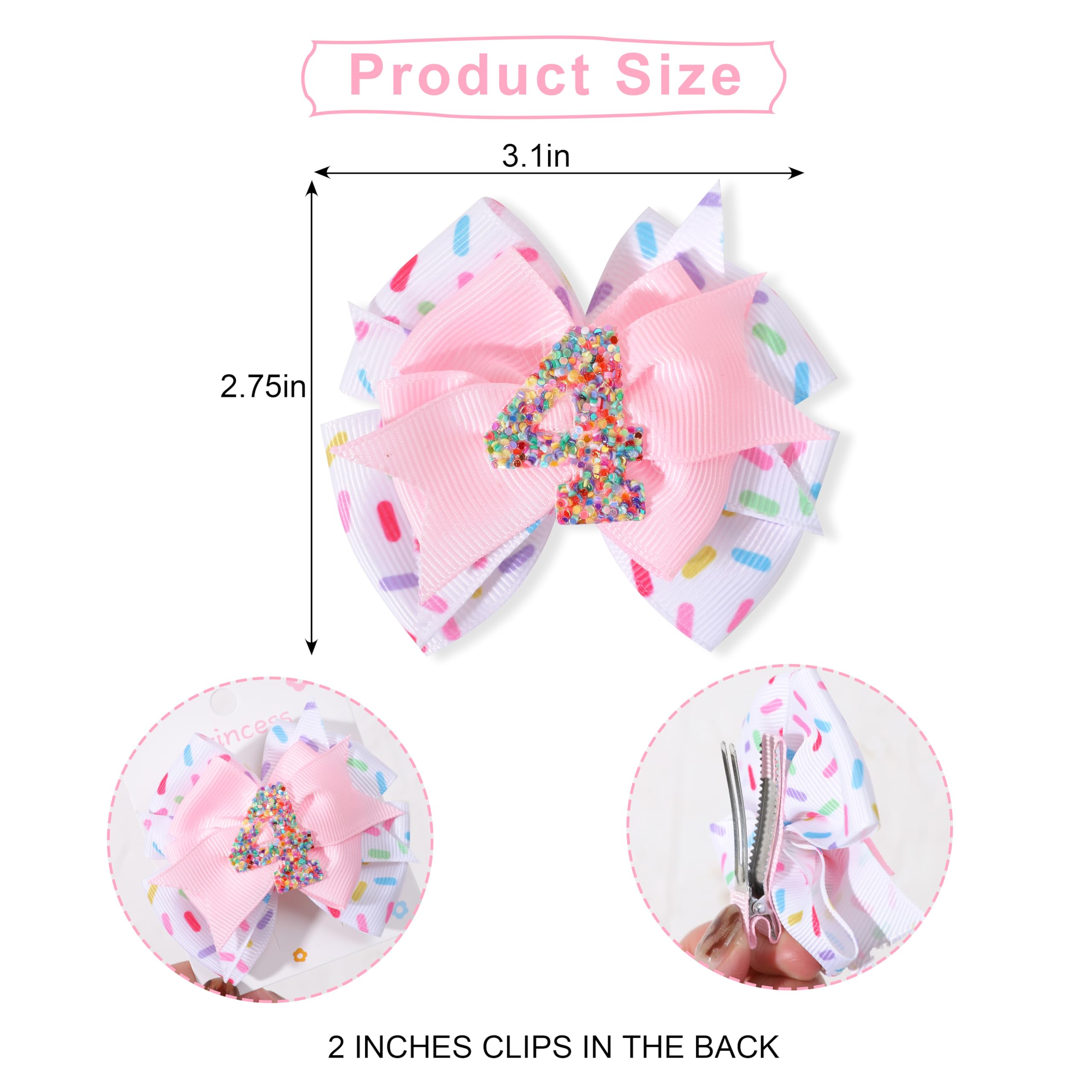 Jissoo pink confetti hair clip adds sparkle to princess outfits