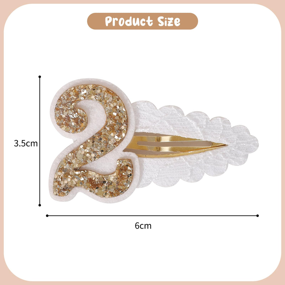 Jissoo baby girls number-2 hair clip showcases sparkle for photo-ready moments