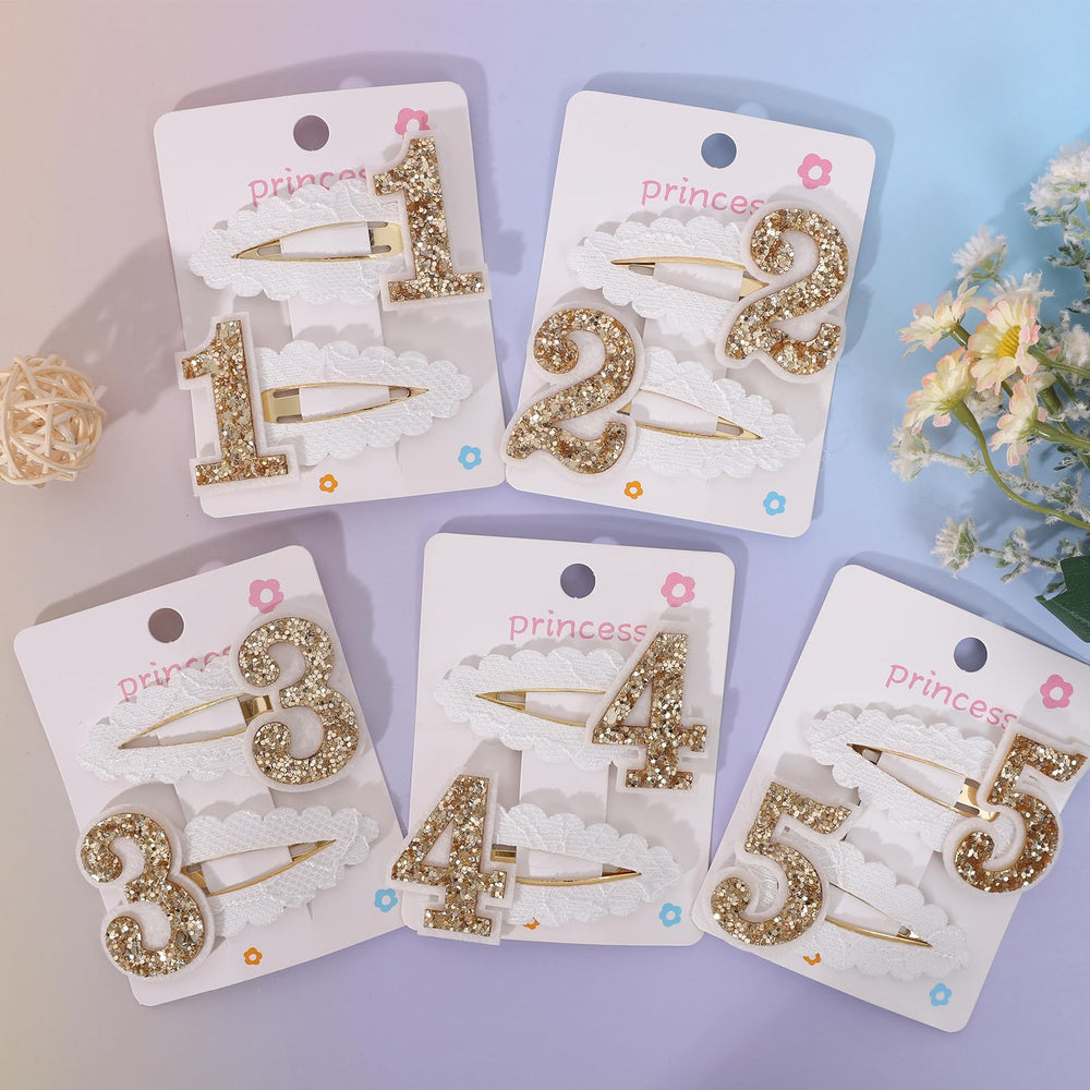 Jissoo princess glitter clip pairs with outfits for memorable milestone photos