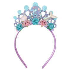 Jissoo Purple Flower Birthday Hairband crown for a festive birthday look