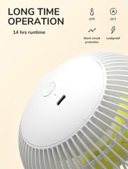 JISULIFE clip-on baby stroller fan battery-4000mah demonstrates long 4-14 hour runtime.