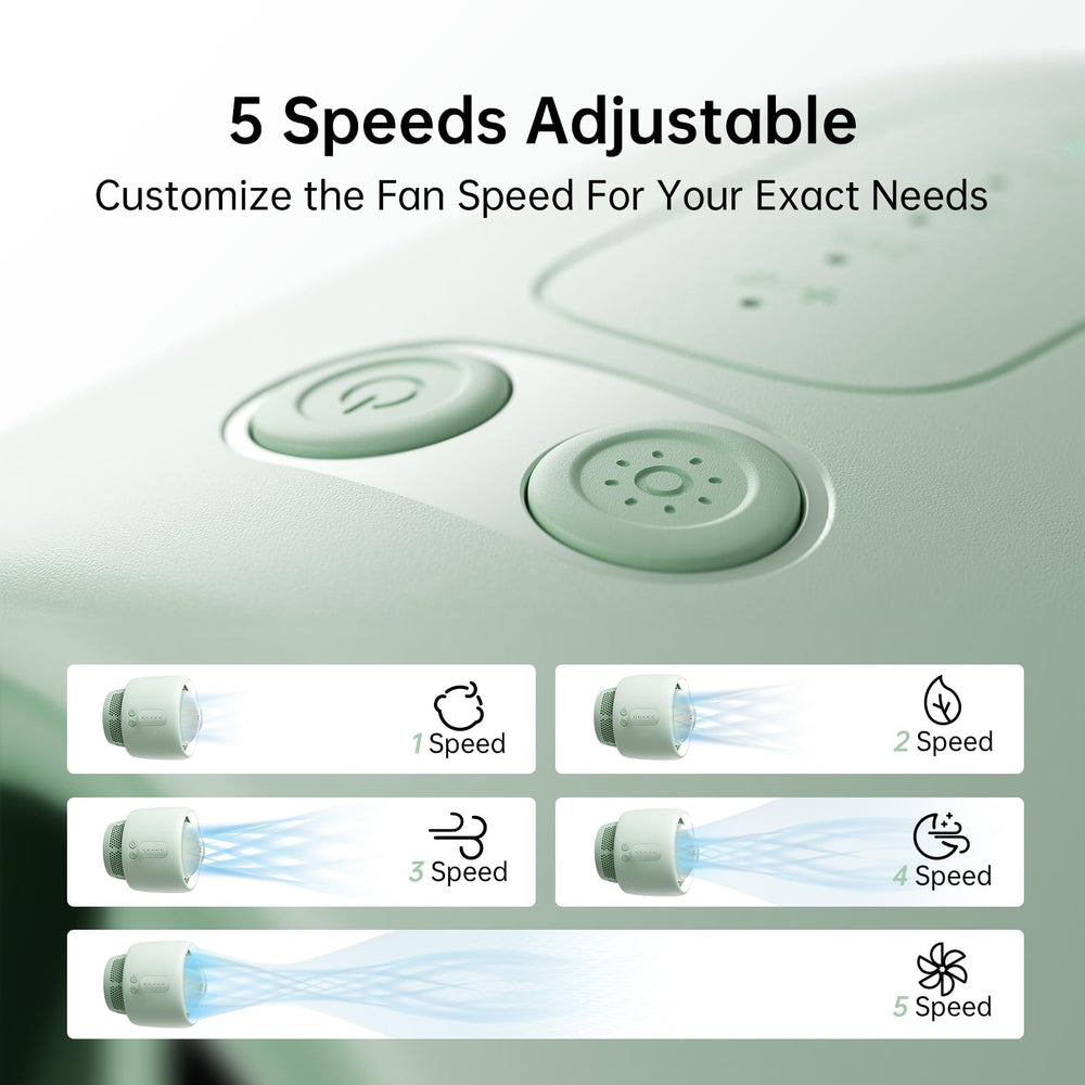 JISULIFE fan with food-grade bracket provides safe mounting at home or travel.