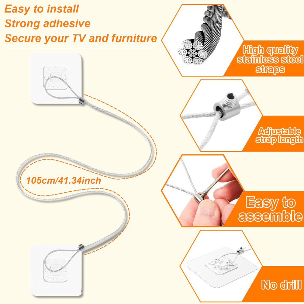 JIUDONE no-drill installation preserves furniture aesthetics while securing items