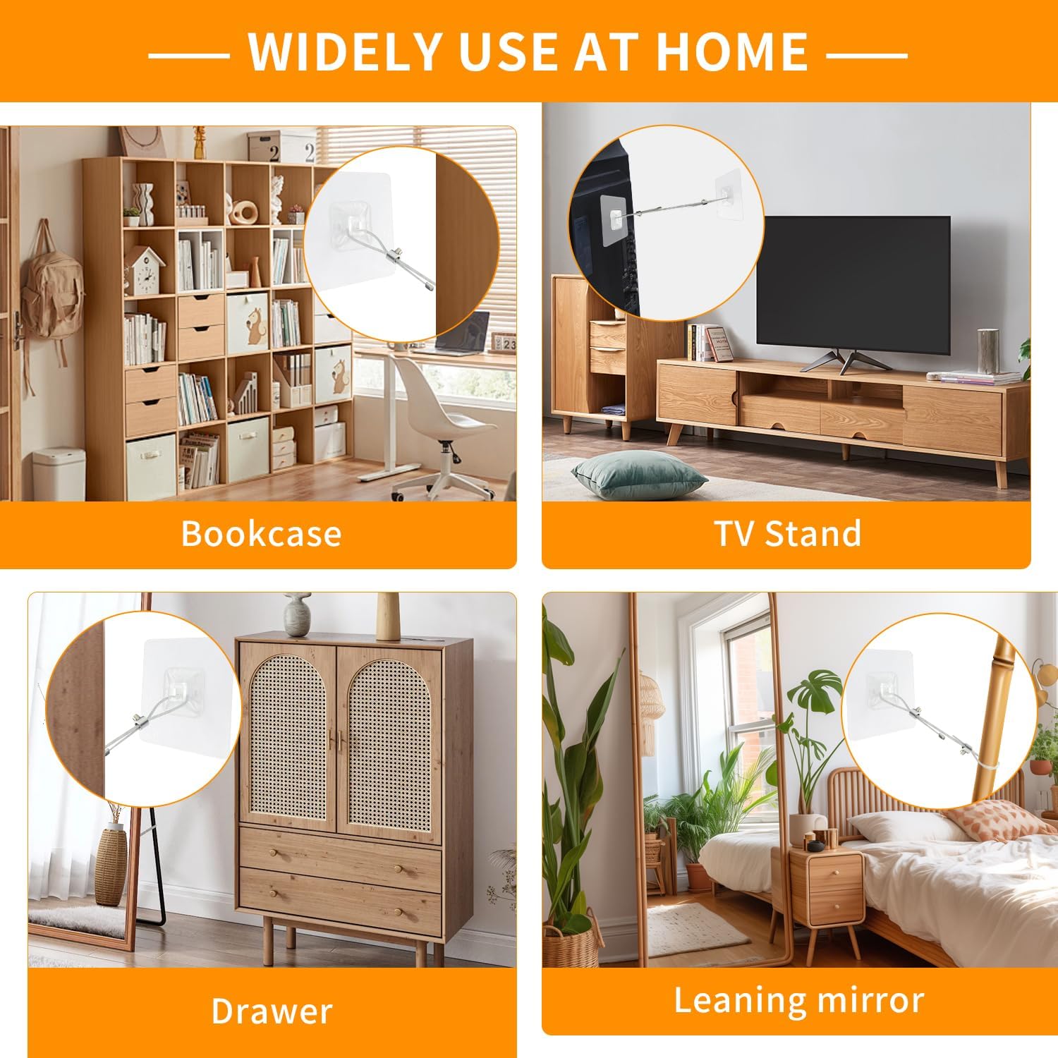 JIUDONE compatible with wall, cabinet, and dresser setups for baby proofing