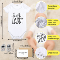 Jiuguva Hello Daddy bodysuit ready for newborn photos and soft comfort