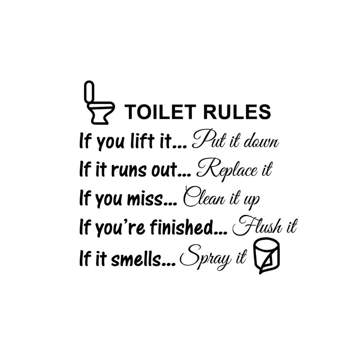 Jiuhong washroom sign toilet bathroom wall sticker adds playful decor to any restroom
