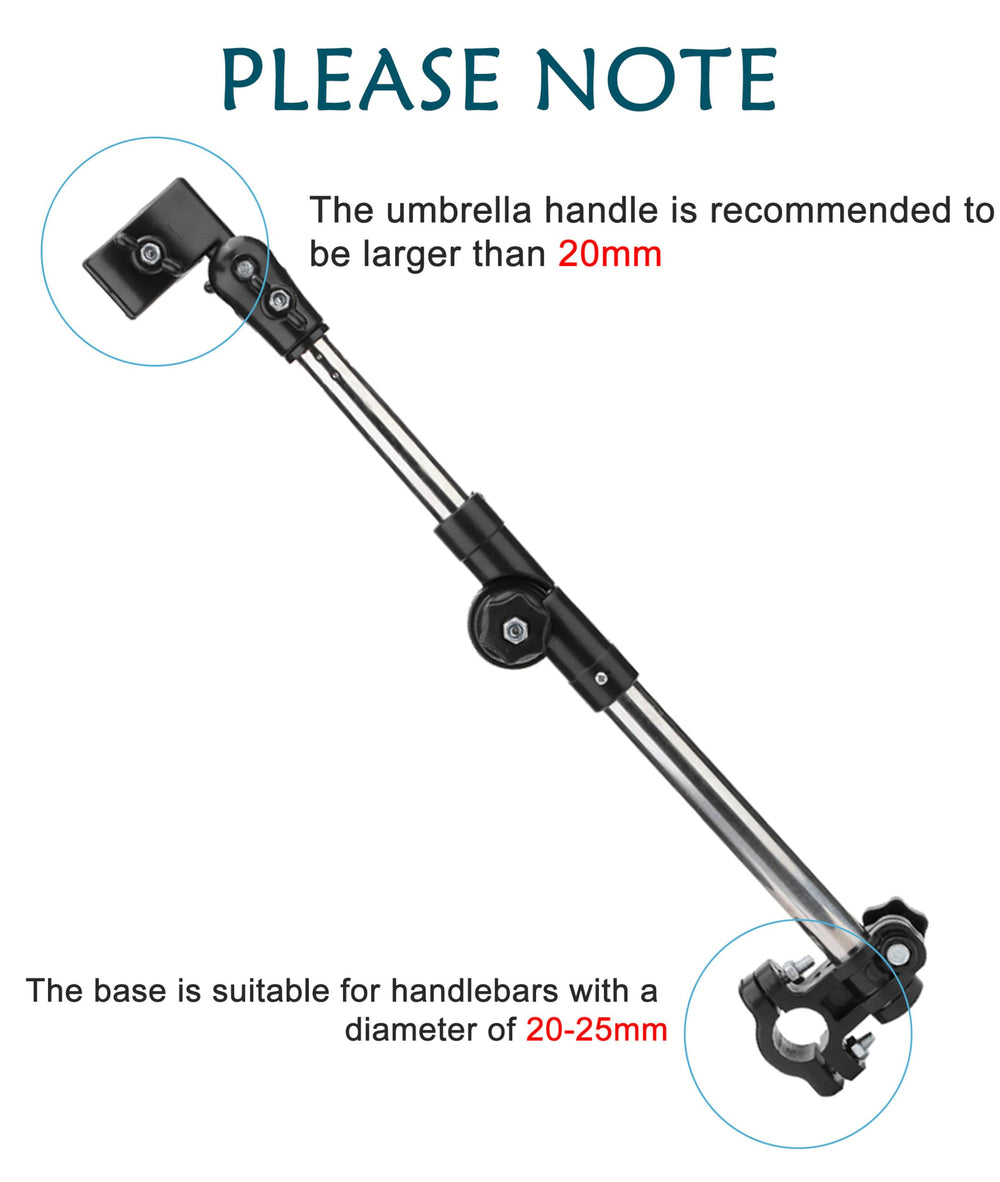 JIUKONG fits 20-25mm tubes for wheelchairs, walkers, and strollers with strong grip.