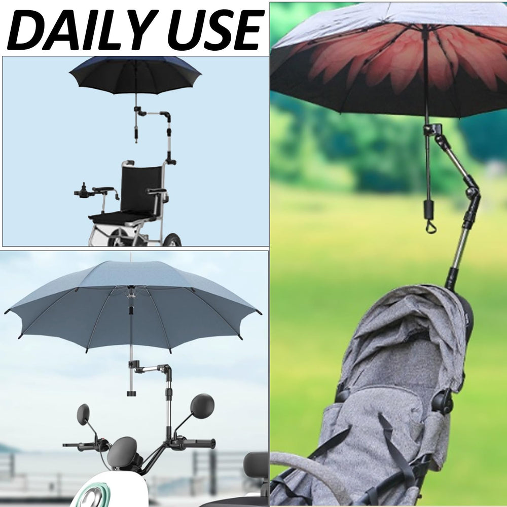 JIUKONG wind-resistant clamp keeps the umbrella secure in breezy commutes.