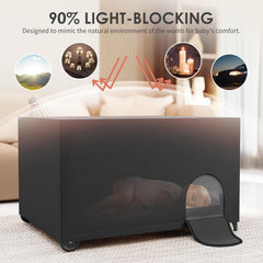 JIUKONG Crib Blackout Cover side panel zipper illustrates easy brightness adjustment