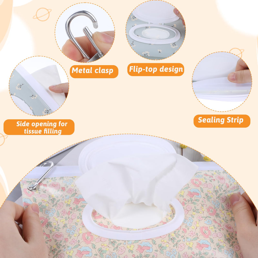 JIYIN portable wet wipe holder compact for diaper bags and strollers