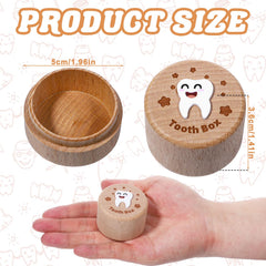 JIYIN Tooth Fairy Box height 3.6cm fits small keepsakes securely.