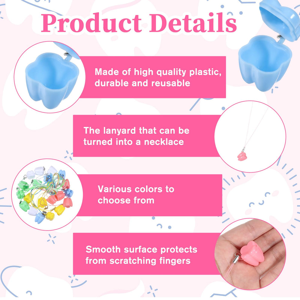 JIYIN tooth necklace box blue protects teeth and doubles as a keepsake