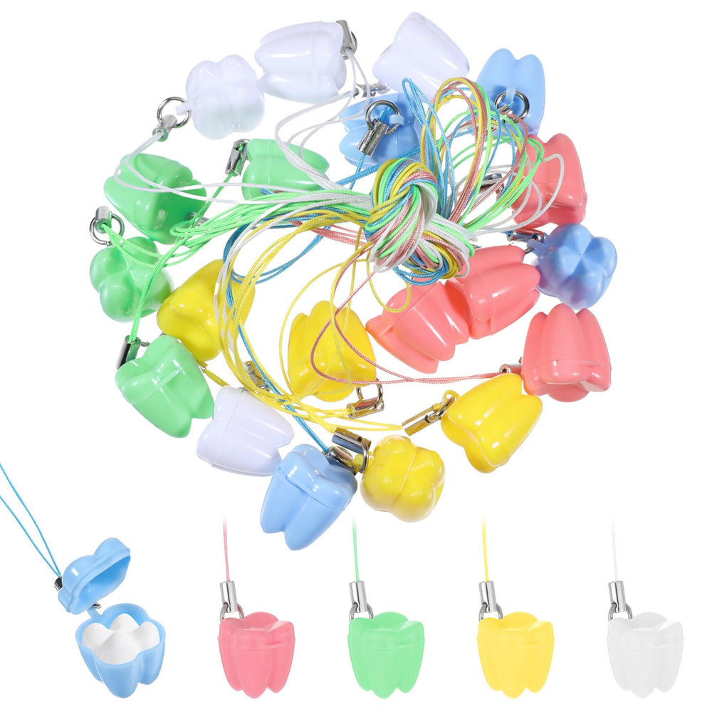 JIYIN tooth necklace box white stores baby teeth safely as keepsake