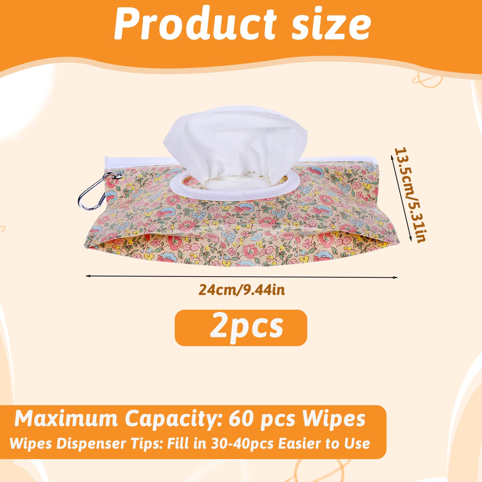 JIYIN 2-pack refillable wipe dispenser keeps wipes moist during outdoor trips