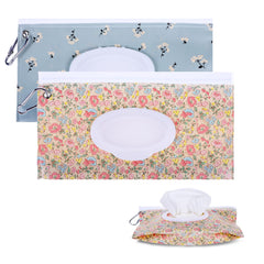 JIYIN wipe holder with flower pattern and hook for easy on-the-go attachment
